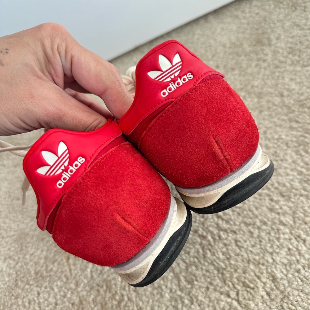 adidas Red and White Women's Shoes - Picture 3 of 5